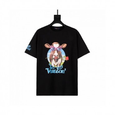 Louis vuitton  Mm/Wm Logo Short Sleeved Tshirts black - 루이비통 2021 남/녀 로고 반팔티 Lou02808x Size(xs 