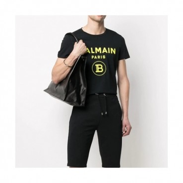 Balmain  Mens Logo Cotton Short Sleeved Tshirs Black - 발망 2021 남성 로고 코튼 반팔티 Bam0137x Size(m 