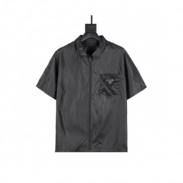 Prada  Mens Basic Logo Short Sleeved Tshirts Black - 프라다 2021 남성 베이직 로고 폴로 반팔티 Pra02239x Size(s 