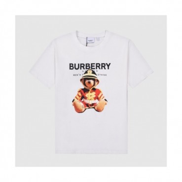 Burberry  Mm/Wm Logo Cotton Short Sleeved Tshirts White - 버버리 2021 남/녀 로고 코튼 반팔티 Bur03858x Size(xs 