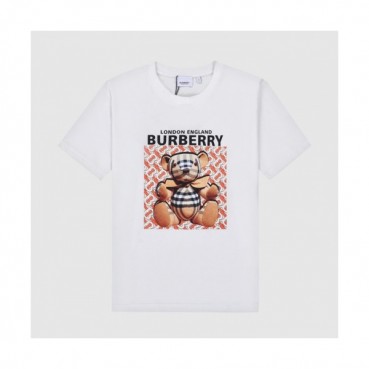 Burberry  Mm/Wm Logo Cotton Short Sleeved Tshirts White - 버버리 2021 남/녀 로고 코튼 반팔티 Bur03856x Size(xs 