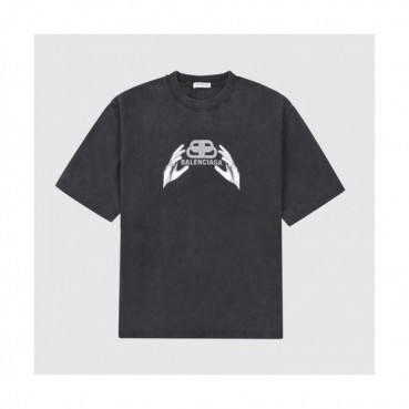 Balenciaga  Mm/Wm Logo Cotton Short Sleeved Tshirts Gray - 발렌시아가 2021 남/녀 로고 코튼 반팔티 Bal01016x Size(xs 