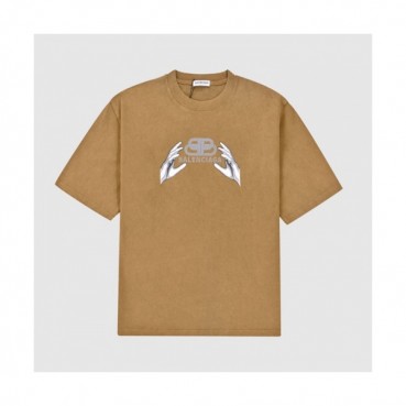Balenciaga  Mm/Wm Logo Cotton Short Sleeved Tshirts Camel - 발렌시아가 2021 남/녀 로고 코튼 반팔티 Bal01014x Size(xs 