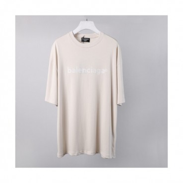 Balenciaga  Mm/Wm Logo Cotton Short Sleeved Tshirts Beige - 발렌시아가 2021 남/녀 로고 코튼 반팔티 Bal01011x Size(xs 