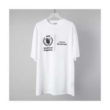 Balenciaga  Mm/Wm Logo Cotton Short Sleeved Tshirts White - 발렌시아가 2021 남/녀 로고 코튼 반팔티 Bal01010x Size(xs 