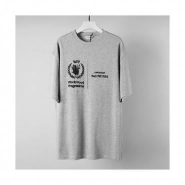Balenciaga  Mm/Wm Logo Cotton Short Sleeved Tshirts Gray - 발렌시아가 2021 남/녀 로고 코튼 반팔티 Bal01009x Size(xs 