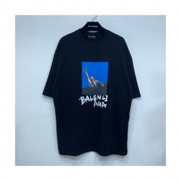 Balenciaga  Mm/Wm Logo Cotton Short Sleeved Tshirts Black - 발렌시아가 2021 남/녀 로고 코튼 반팔티 Bal01008x Size(xs 