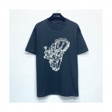 Louis vuitton  Mm/Wm Logo Short Sleeved Tshirts black - 루이비통 2021 남/녀 로고 반팔티 Lou02792x Size(s 