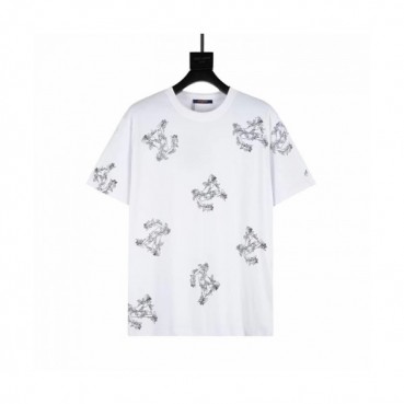 Louis vuitton  Mm/Wm Logo Short Sleeved Tshirts White - 루이비통 2021 남/녀 로고 반팔티 Lou02791x Size(xs 