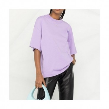 Ami 2021 Mm/Wm Casual Cotton Short Sleeved Tshirt Purple - 아미 2021 남/녀 로고 코튼 캐쥬얼 반팔티 Ami0103x Size(s 