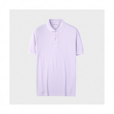 Bottega Veneta 2021 Mens Business Polo Short-sleeved Tshirts Purple 