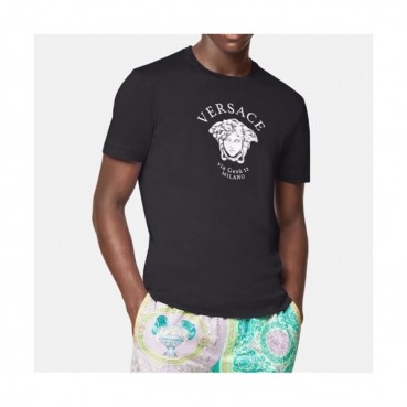 [럭셔리]Versace 2021 Mens Logo Short Sleeved Tshirts Black - 베르사체 2021 남성 메두사 반팔티 Ver0815x Size(s 