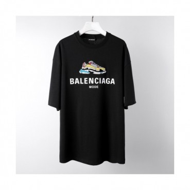 Balenciaga  Mm/Wm Logo Cotton Short Sleeved Tshirts Black - 발렌시아가 2021 남/녀 로고 코튼 반팔티 Bal01002x Size(xs 