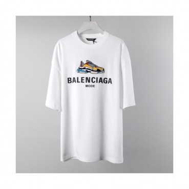 [굿템]Balenciaga 2021 Mm/Wm Logo Cotton Short Sleeved Tshirts White - 발렌시아가 2021 남/녀 로고 코튼 반팔티 Bal01001x Size(xs 