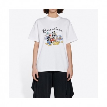 [굿템]Balenciaga 2021 Mm/Wm Logo Cotton Short Sleeved Tshirts White - 발렌시아가 2021 남/녀 로고 코튼 반팔티 Bal0999x Size(xs 