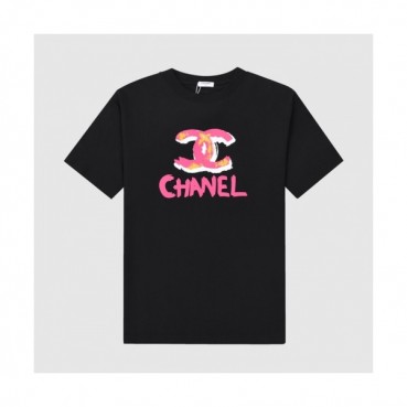 [샤넬]Chanel 2021 Mm/Wm 'CC' Logo Cotton Short Sleeved Tshirts Black - 샤넬 2021 남/녀 'CC'로고 코튼 반팔티 Cnl0675x Size(xs 