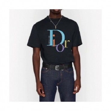 [매장판]Dior 2021 Mm/Wm Casual Crew-neck Short Sleeved Tshirts Black 