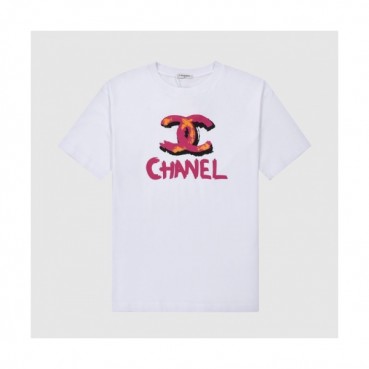 Chanel 2021 Mm/Wm 'CC' Logo Cotton Short Sleeved Tshirts White - 샤넬 2021 남/녀 'CC'로고 코튼 반팔티 Cnl0674x Size(xs 