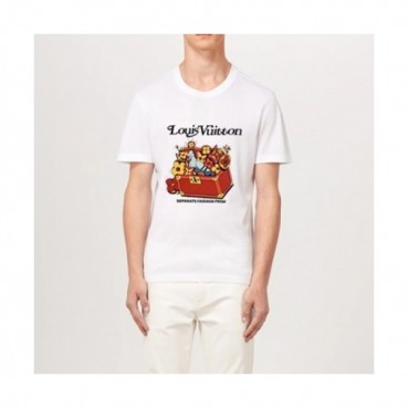 Louis vuitton  Mm/Wm Logo Short Sleeved Tshirts White - 루이비통 2021 남/녀 로고 반팔티 Lou02773x Size(xs 