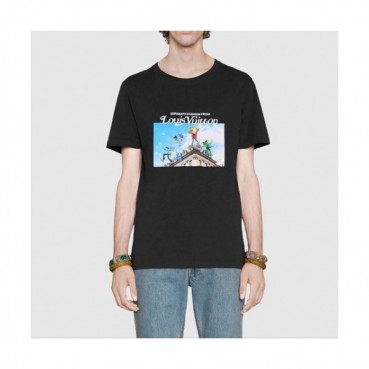 Louis vuitton  Mm/Wm Logo Short Sleeved Tshirts black - 루이비통 2021 남/녀 로고 반팔티 Lou02770x Size(xs 