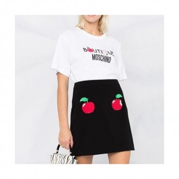 [모스키노]Moschino 2021 Mm/Wm Logo Cotton Short Sleeved Tshirts - 모스키노 2021 남/녀 로고 코튼 반팔티 Mos01157x.Size(s 