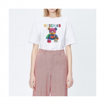 [모스키노]Moschino 2021 Mm/Wm Logo Cotton Short Sleeved Tshirts - 모스키노 2021 남/녀 로고 코튼 반팔티 Mos01156x.Size(m 