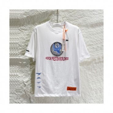 [헤론프레스턴]Heron Preston 2021 Mens Printing Crew neck Short Sleeved Oversize Tshirt - 헤론프레스턴 2021 남성 프린팅 코튼 오버사이즈 반팔티 Hron0032x.Size(s 