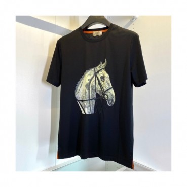 [에르메스]Hermes 2021 Mens Crew-neck Short Sleeved Tshirts 
