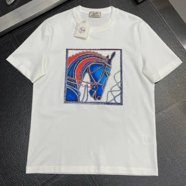 [에르메스]Hermes 2025 Mens Crew-neck Short Sleeved Tshirts 