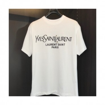 [입생로랑]Saint Laurent 2021 Mens Logo Cotton Short Sleeved Tshirs - 입생로랑 2021 남성 로고 코튼 반팔티 Ysl0114x.Size(s 