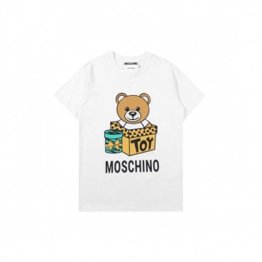 [모스키노]Moschino 2021 Mm/Wm Logo Cotton Short Sleeved Tshirts - 모스키노 2021 남/녀 로고 코튼 반팔티 Mos01153x.Size(s 