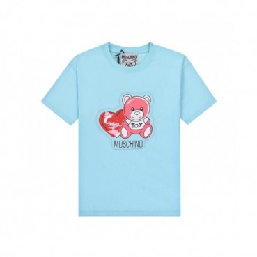 [모스키노]Moschino 2021 Mm/Wm Logo Cotton Short Sleeved Tshirts - 모스키노 2021 남/녀 로고 코튼 반팔티 Mos01152x.Size(s 