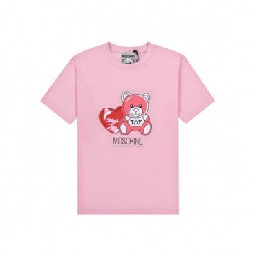 [모스키노]Moschino 2021 Mm/Wm Logo Cotton Short Sleeved Tshirts - 모스키노 2021 남/녀 로고 코튼 반팔티 Mos01151x.Size(s 