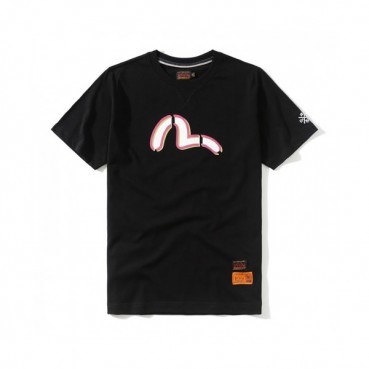 [에비수]Evisu 2021 Mens Evisukuro Cotton Short Sleeved Tshirts - 에비수 2021 남성 갈매기 코튼 반팔티 Evi0045x.Size(m 