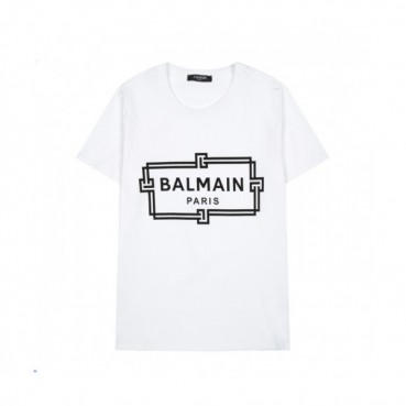 [발망]Balmain 2021 Mens Logo Cotton Short Sleeved Tshirs - 발망 2021 남성 로고 코튼 반팔티 Bam0130x.Size(s 