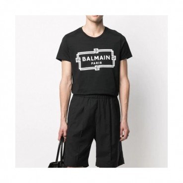 [발망]Balmain 2021 Mens Logo Cotton Short Sleeved Tshirs - 발망 2021 남성 로고 코튼 반팔티 Bam0129x.Size(s 