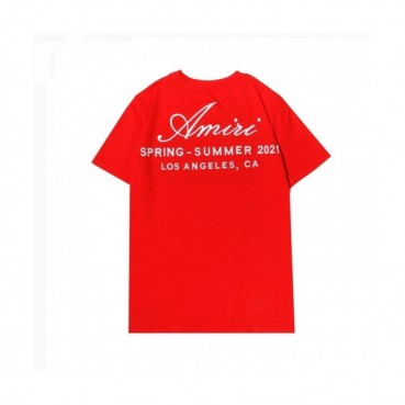Amiri 2021 Mm/Wm Logo Cotton Short Sleeved Tshirts - 아미리 2021 남/녀 로고 코튼 반팔티 Ami0169x.Size(s 