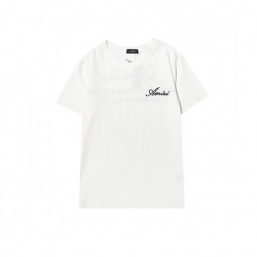 Amiri 2021 Mm/Wm Logo Cotton Short Sleeved Tshirts - 아미리 2021 남/녀 로고 코튼 반팔티 Ami0168x.Size(s 
