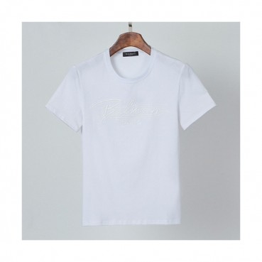 [발망]Balmain 2021 Mens Logo Cotton Short Sleeved Tshirs - 발망 2021 남성 로고 코튼 반팔티 Bam0120x.Size(m 