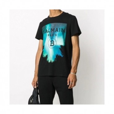 [발망]Balmain 2021 Mens Logo Cotton Short Sleeved Tshirs - 발망 2021 남성 로고 코튼 반팔티 Bam0117x.Size(m 