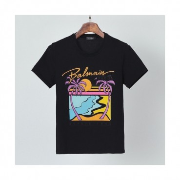 [발망]Balmain 2021 Mens Logo Cotton Short Sleeved Tshirs - 발망 2021 남성 로고 코튼 반팔티 Bam0116x.Size(m 