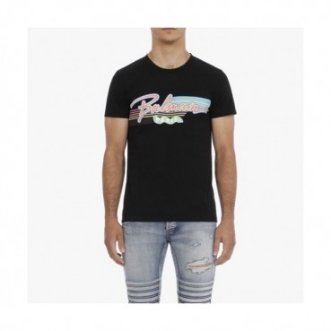 [발망]Balmain 2021 Mens Logo Cotton Short Sleeved Tshirs - 발망 2021 남성 로고 코튼 반팔티 Bam0113x.Size(m 