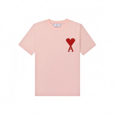 [아미]Ami 2021 Mm/Wm 'Ami de Coeur' Casual Cotton Short Sleeved Tshirt - 아미 2021 남/녀 로고 코튼 캐쥬얼 반팔티 Ami0097x.Size(s 
