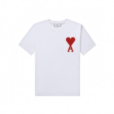 [아미]Ami 2021 Mm/Wm 'Ami de Coeur' Casual Cotton Short Sleeved Tshirt - 아미 2021 남/녀 로고 코튼 캐쥬얼 반팔티 Ami0096x.Size(s 
