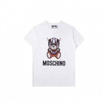 [모스키노]Moschino 2021 Mm/Wm Logo Cotton Short Sleeved Tshirts - 모스키노 2021 남/녀 로고 코튼 반팔티 Mos0145x.Size(s 