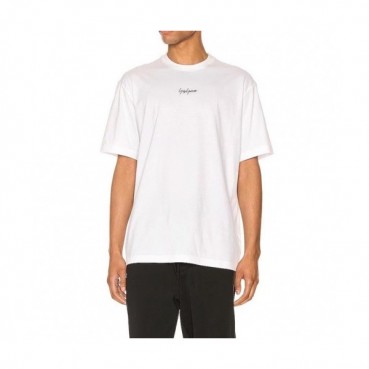 [요지야마모토]Y-3 2021 2021 Mens Logo Basic Cotton Short Sleeved Tshirts 
