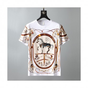 [에르메스]Hermes 2021 Mens Crew-neck Short Sleeved Tshirts 