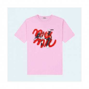 Miumiu Mens Cotton Tshirt - 미우미우 남성 코튼 반팔티 