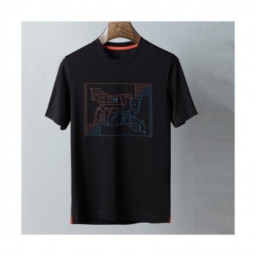 [에르메스]Hermes 2021 Mens Crew-neck Short Sleeved Tshirts 