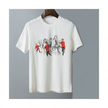[에르메스]Hermes 2021 Mens Crew-neck Short Sleeved Tshirts 